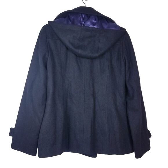 Calvin Klein | Black Jacket with Hood Double Breasted - Picture 2 of 9